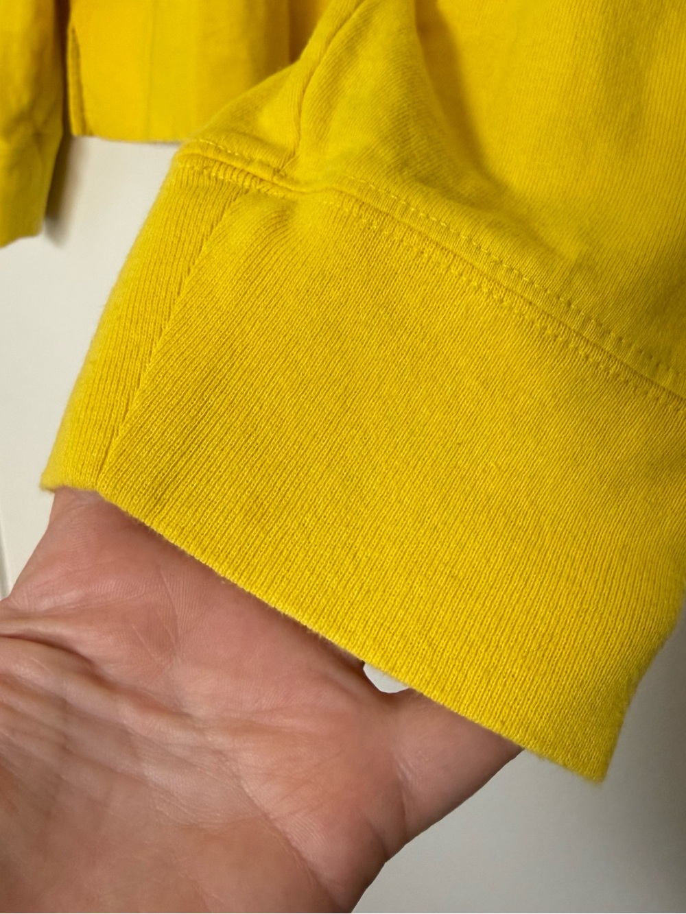 Everlane Polo Shirt Top Womens Sz S Yellow Oversized Long Sleeve Organic Cotton - Picture 6 of 12